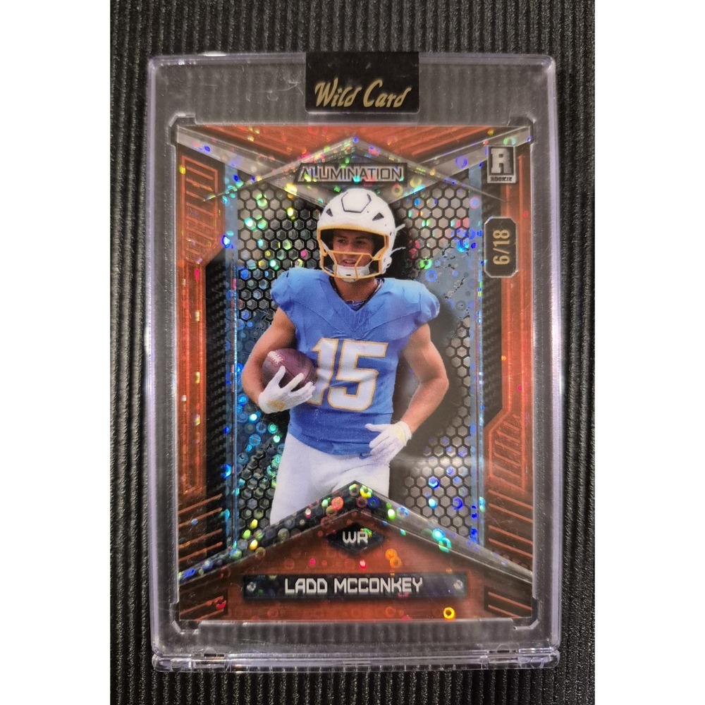 2024 Wild Card Alumination Ladd McConkey #BC-LM Orange Donut Circles /18 (RC)
